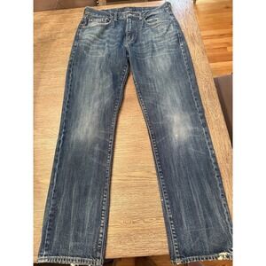 Lucky Brand Womens Jeans Dark Blue Wash Size 31/32 Regular 410 Athletic Fit